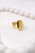 Gold Plated Abstract Open Ring – Minimal Statement Adjustable Ring