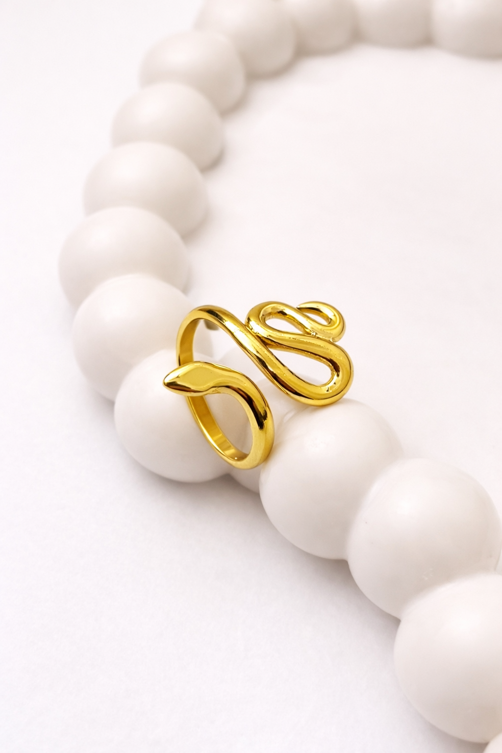 Elegant Gold-Plated Abstract Swirl Adjustable Ring