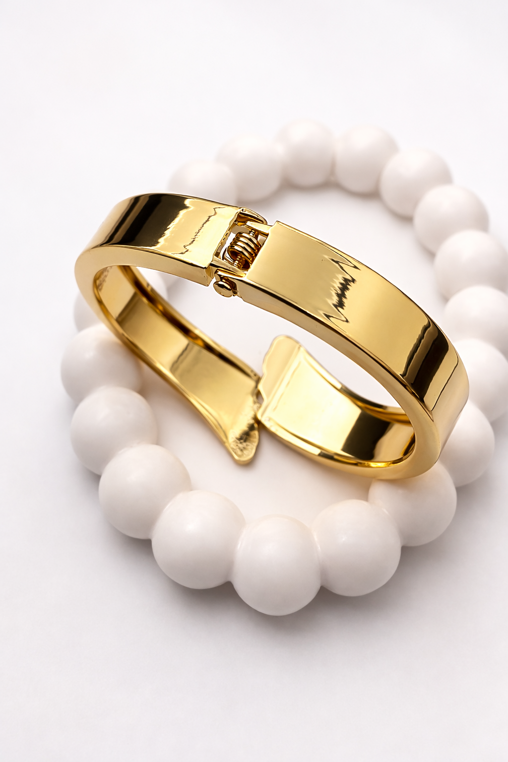 Modern Sculpted Cuff Bracelet – Statement Open Bangle