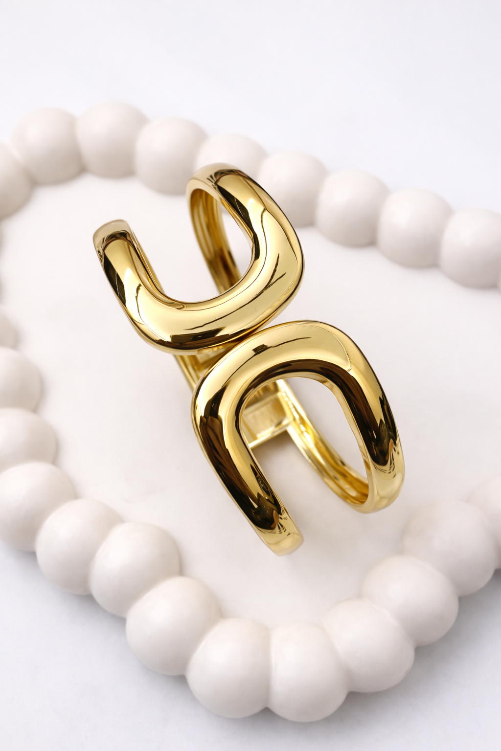 Infinity Twist Cuff Bracelet – Modern Open Statement Bangle