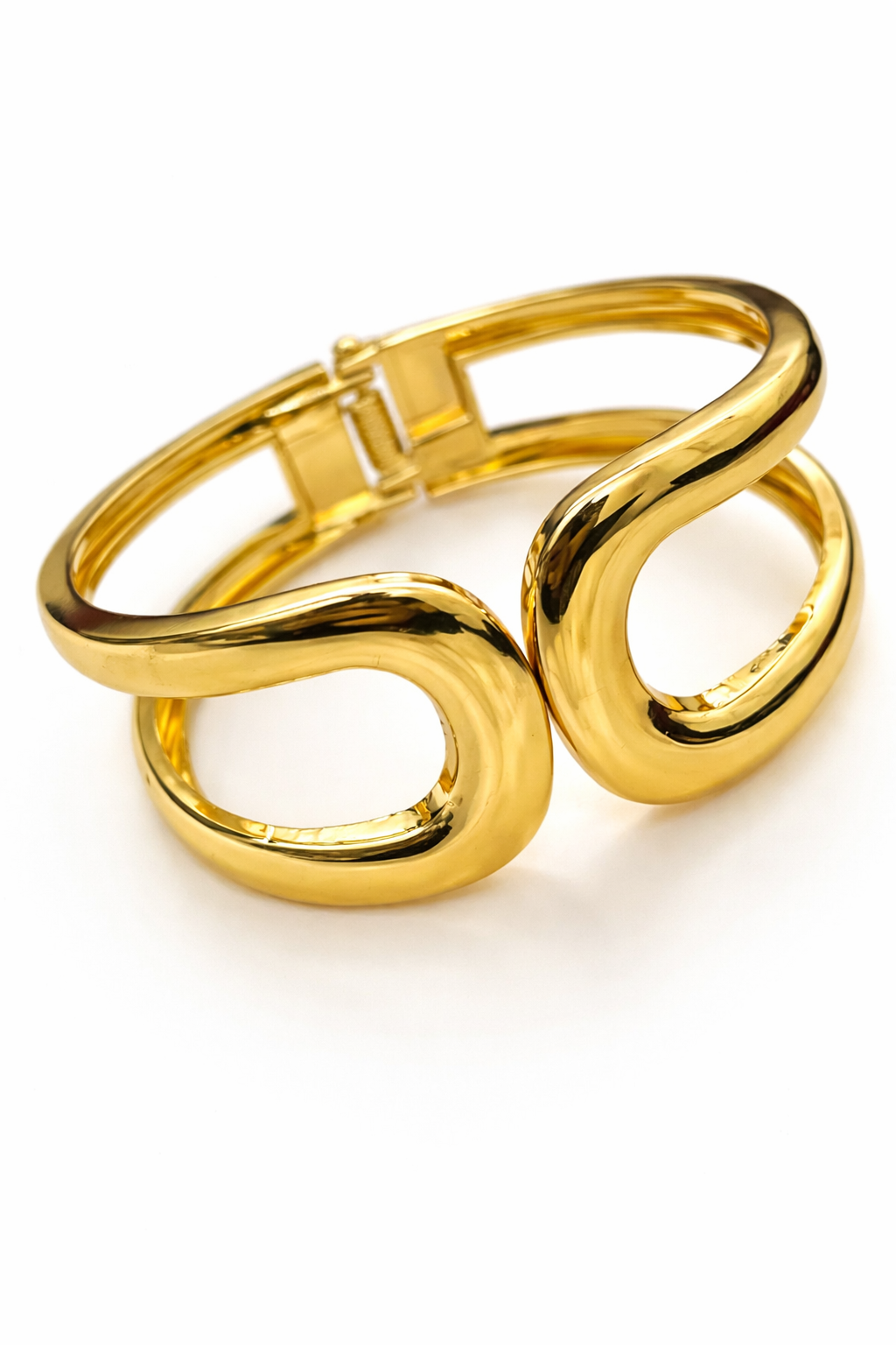 Infinity Twist Cuff Bracelet – Modern Open Statement Bangle