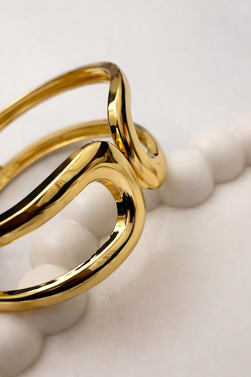 Infinity Twist Cuff Bracelet – Modern Open Statement Bangle