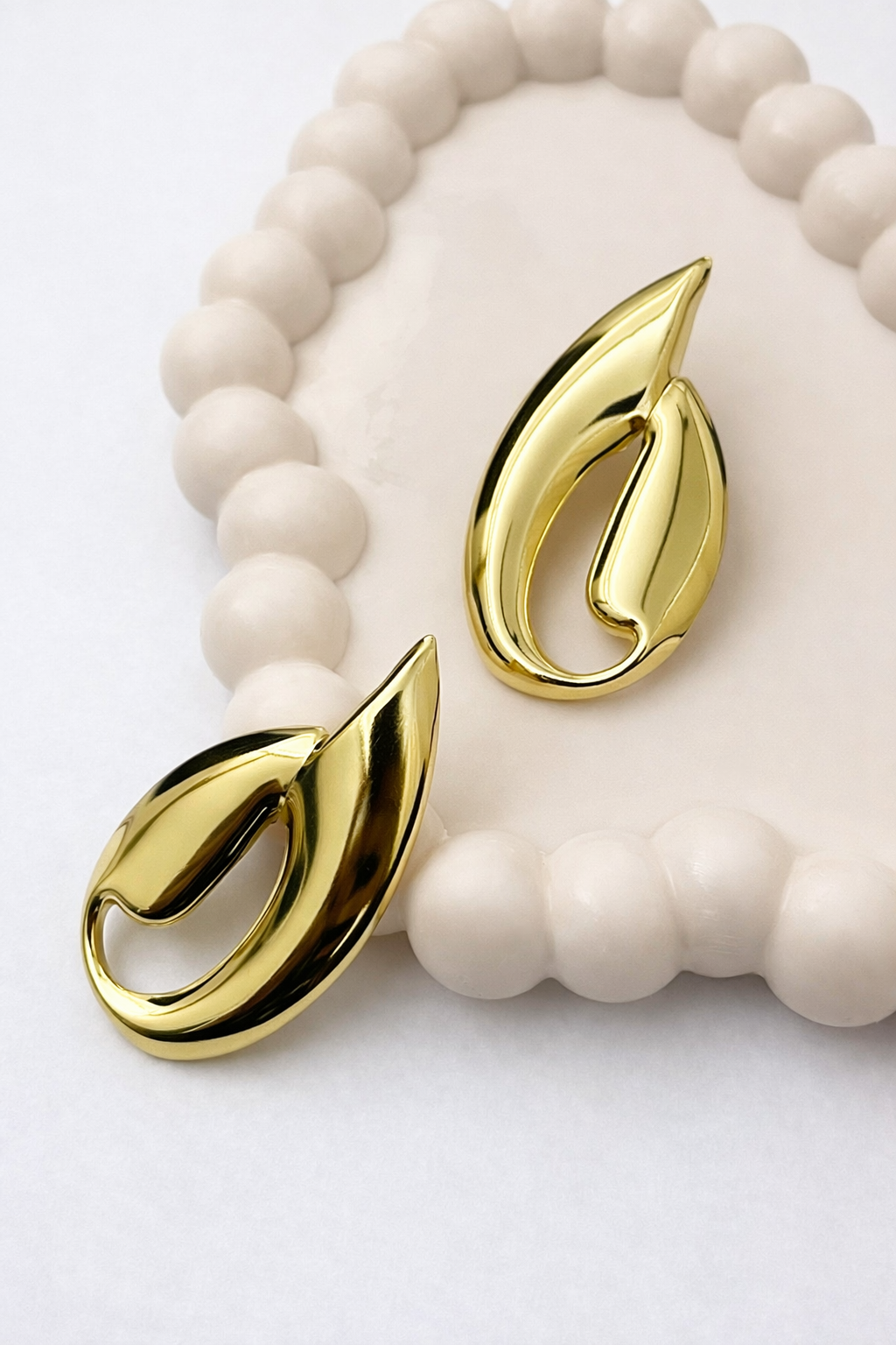 Sculpted Teardrop Earrings – Modern Statement Studs