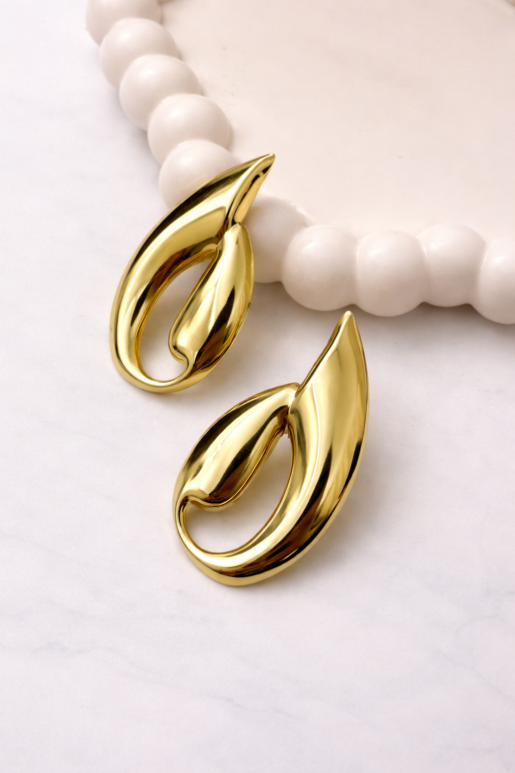 Sculpted Teardrop Earrings – Modern Statement Studs