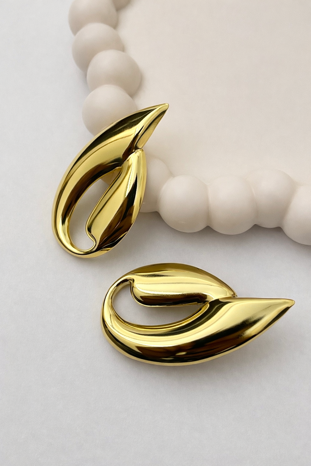 Sculpted Teardrop Earrings – Modern Statement Studs
