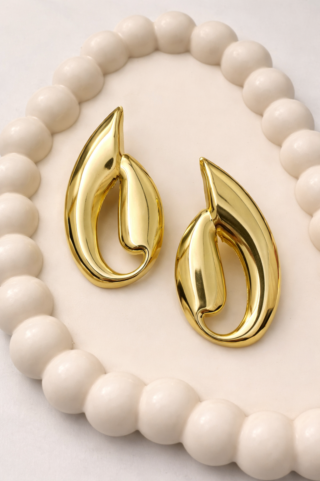 Sculpted Teardrop Earrings – Modern Statement Studs