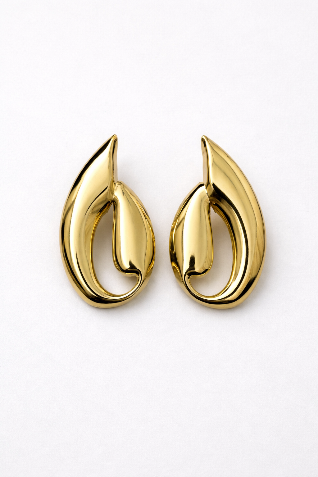 Sculpted Teardrop Earrings – Modern Statement Studs