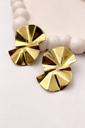 Textured Disc Earrings – Bold Statement Studs