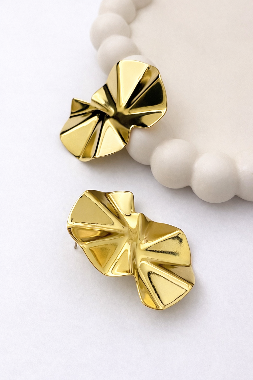 Textured Disc Earrings – Bold Statement Studs