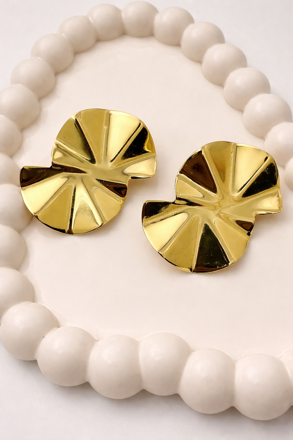 Textured Disc Earrings – Bold Statement Studs