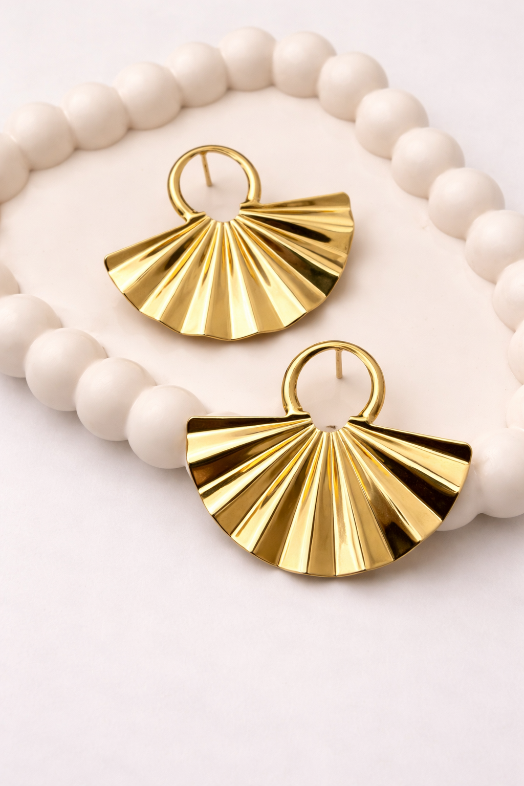 Fan Drop Earrings – Modern Statement Design
