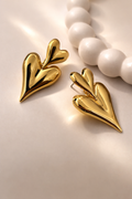 Double Heart Stud Earrings – Minimal Romantic Design