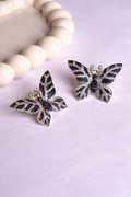 Elegant Zircon Stone Butterfly Stud Earrings